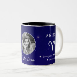 Persoonlijke Aries Zodiac Symbool Eigenschappen Ko Tweekleurige Koffiemok