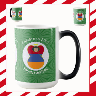 Persoonlijke Armeense engel kerst vlag  Magische Mok