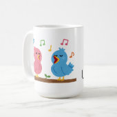 Persoonlijke Armeense Goedemorgen Mok Met Vogels (Voorkant links)