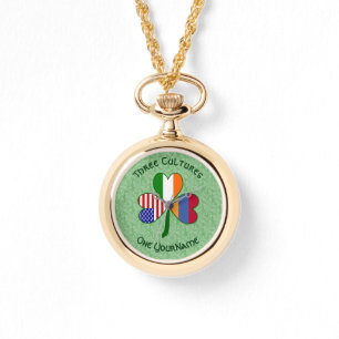 Persoonlijke Armeense Ierse USA Shamrock Ketting
