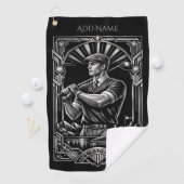 Persoonlijke Art Deco Golfhanddoek (Insitu)