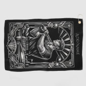 Persoonlijke Art Deco Golfhanddoek (Horizontaal)