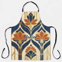 Persoonlijke Art Deco Navy Terracotta & Goud