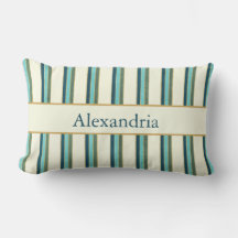Persoonlijke Art Deco Teal & Gouden Strepen