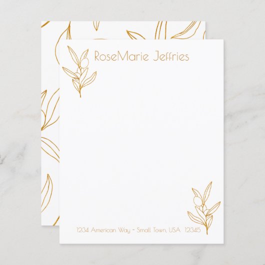 Persoonlijke artikelen voor gouden en witte ovale (Voorkant / Achterkant)