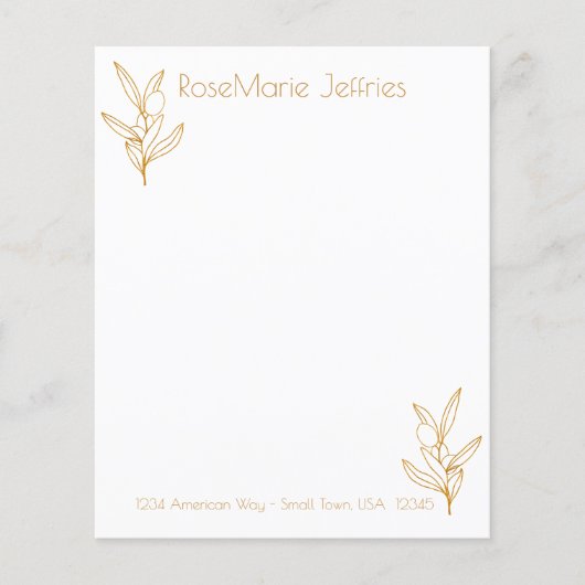 Persoonlijke artikelen voor gouden en witte ovale  (Voorkant)