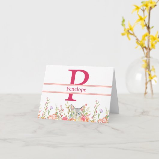 Persoonlijke artikelen voor zoete katten en langwe kaart (Gele Bloem)