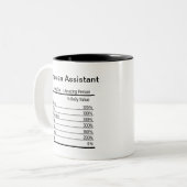 Persoonlijke arts assistent-voedingsfeiten tweekleurige koffiemok (Voorkant links)