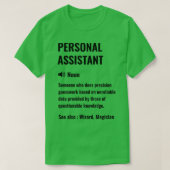 Persoonlijke assistent Funny Definition Personal A T-shirt (Design voorkant)