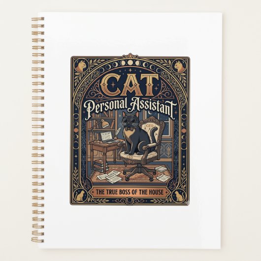 Persoonlijke assistent kat Grappige eigenaar kat H Planner (Voorkant)