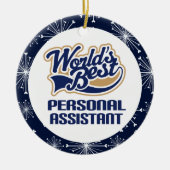 Persoonlijke assistent-kerstcadeau keramisch ornament (Voorkant)