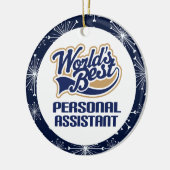 Persoonlijke assistent-kerstcadeau keramisch ornament (Links)