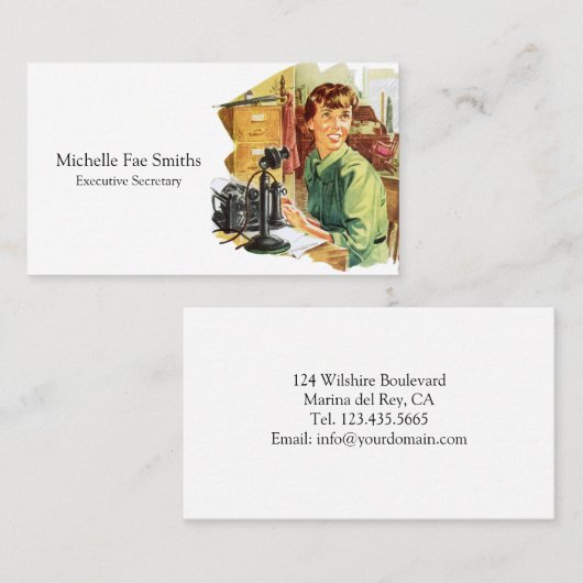 Persoonlijke assistent virtuele assistent visitekaartje (Voorkant / Achterkant)