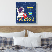Persoonlijke Astronaut Affirmatie Deco | Dapper Canvas Afdruk (Insitu (Slaapkamer))