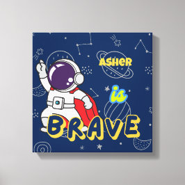 Persoonlijke Astronaut Affirmatie Deco | Dapper Canvas Afdruk