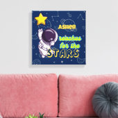 Persoonlijke astronaut-affirmatie reik naar de ste canvas afdruk (Insitu (Woonkamer))