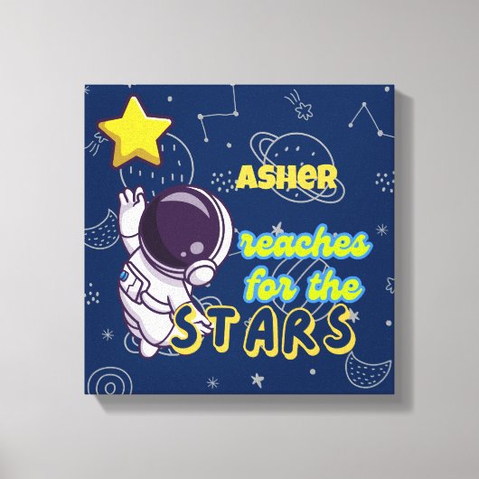 Persoonlijke astronaut-affirmatie reik naar de ste canvas afdruk (Voorkant)