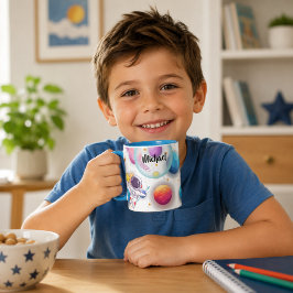Persoonlijke astronaut en planeten kinderbeker mok