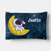 Persoonlijke astronaut op de maan met raket etui (Voorkant)