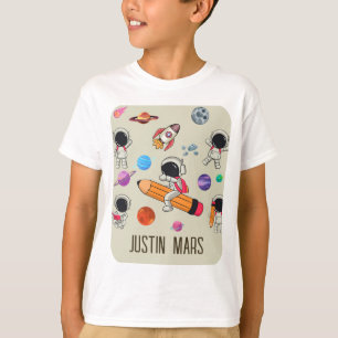 Persoonlijke astronauten en planeten terug naar sc t-shirt