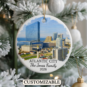 Persoonlijke Atlantic City versiering, New Jersey Keramisch Ornament