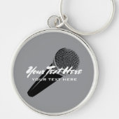 Persoonlijke audiomic microfoon logo sleutelhanger (Voorkant)