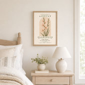 Persoonlijke August Gladiolus Geboortebloem Poster
