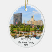 Persoonlijke Augusta Ornament, Aangepaste Georgia Keramisch Ornament (Links)