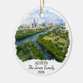 Persoonlijke Austin-versiering, op maat gemaakte T Keramisch Ornament (Links)