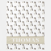 Persoonlijke Australian Shepherd Fleece Deken (Voorkant)