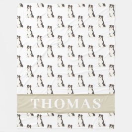 Persoonlijke Australian Shepherd Fleece Deken