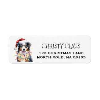 Persoonlijke Australian Shepherd Kerstmis  Etiket