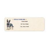 Persoonlijke Australische Cattle Dog Etiket (Voorkant)
