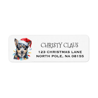 Persoonlijke Australische Cattle Dog Kerstmis  Etiket