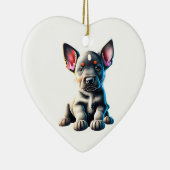 Persoonlijke Australische Cattle Dog Puppy Keramisch Ornament (Rechts)