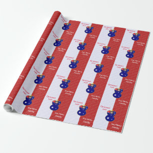 Persoonlijke Australische Engel Rood Wit Cadeaupapier