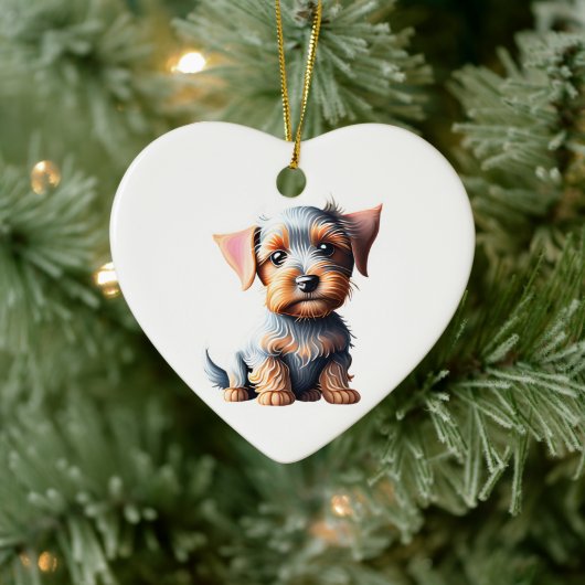Persoonlijke Australische Terrier Puppy Keramisch Ornament (Boom)