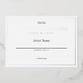 Persoonlijke authenticiteit van het Silver-oliecer Folie Uitnodiging