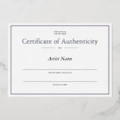 Persoonlijke authenticiteit van het Silver-oliecer Folie Uitnodiging (Voorkant)