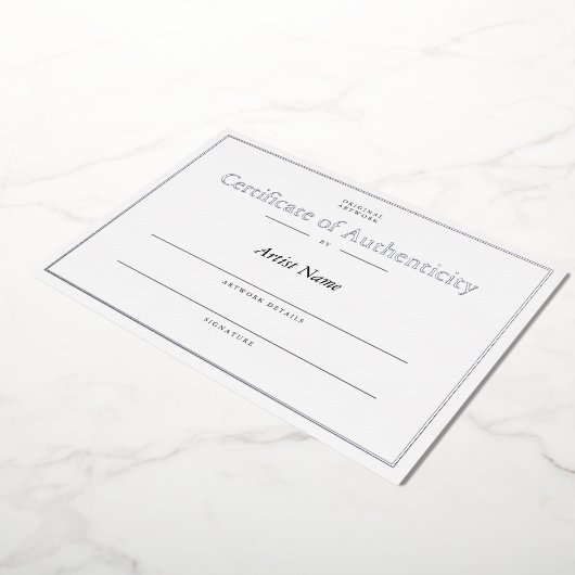 Persoonlijke authenticiteit van het Silver-oliecer Folie Uitnodiging (Gedraaid)