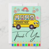 Persoonlijke Autobuskart van leerling Ouder Bedankkaart (Voorkant)