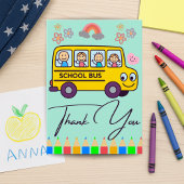 Persoonlijke Autobuskarten van Leerling Ouder Bedankkaart