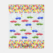 Persoonlijke auto's en pooldots fleece deken (Voorkant)
