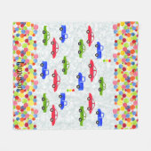 Persoonlijke auto's en pooldots fleece deken (Voorkant (Horizontaal))