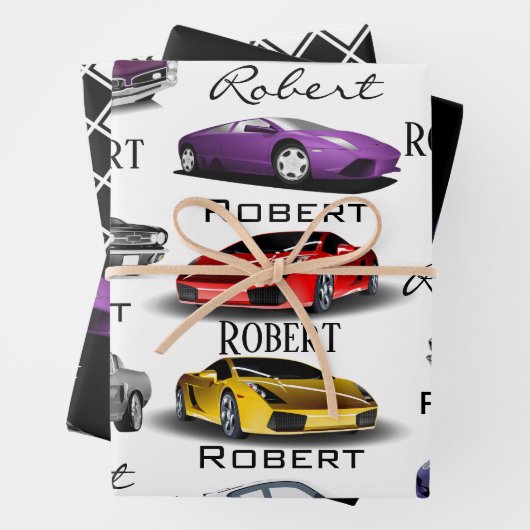 Persoonlijke auto's inpakpapier vel (In situ)