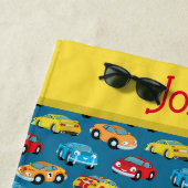 Persoonlijke auto's voor kinderen strandlaken (In situ)