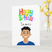 Persoonlijke Avatar Birthday-kaart Kaart (Gele Bloem)