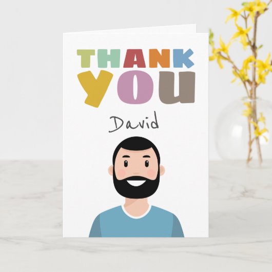 Persoonlijke Avatar-dank Kaart (Gele Bloem)