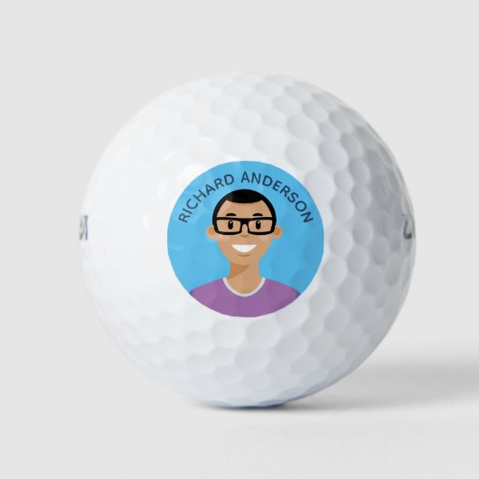 Persoonlijke Avatar-editable Golf Balls Golfballen (Voorkant)