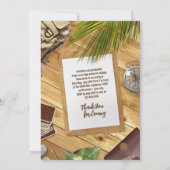 Persoonlijke avonturierthema Uitnodiging Afstudere (Achterkant)